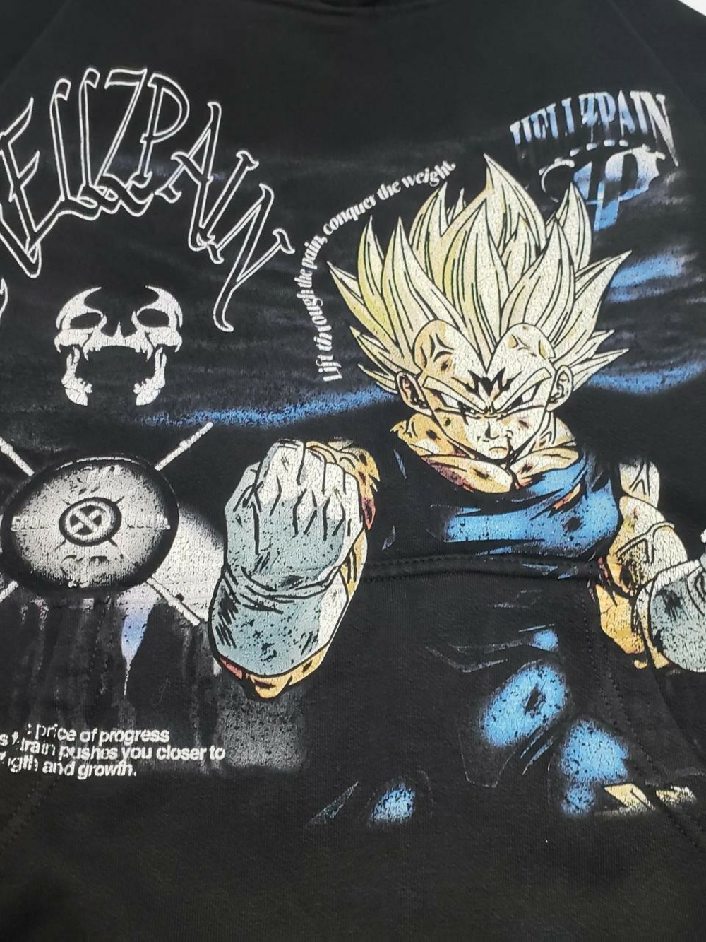 Y2K Vintage Dragon Ball Z Vegeta HellZPain Hoodie